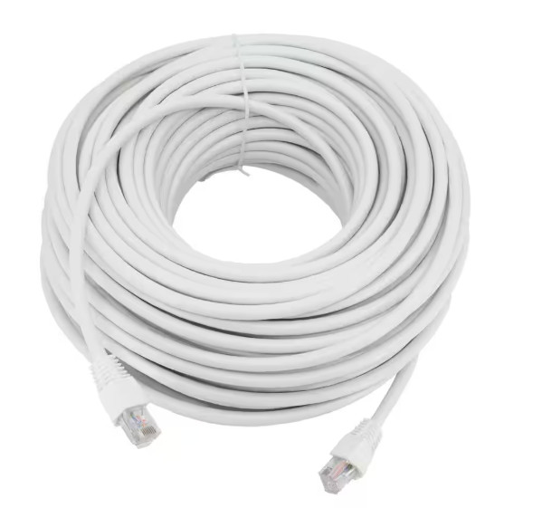 Commercial Electric 100ft. Cat6A UTP Patch Cable White 🔷
