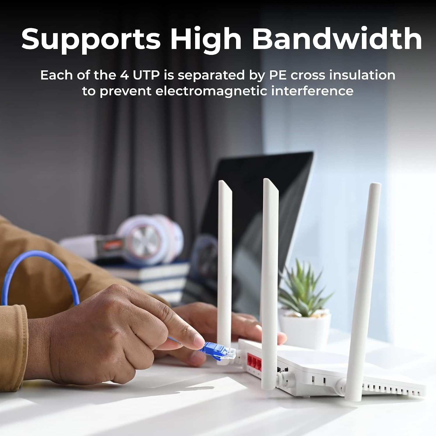 Cat6 Ethernet Cable 10 Feet (3 Pack) LAN UTP RJ45 Network Internet cable New