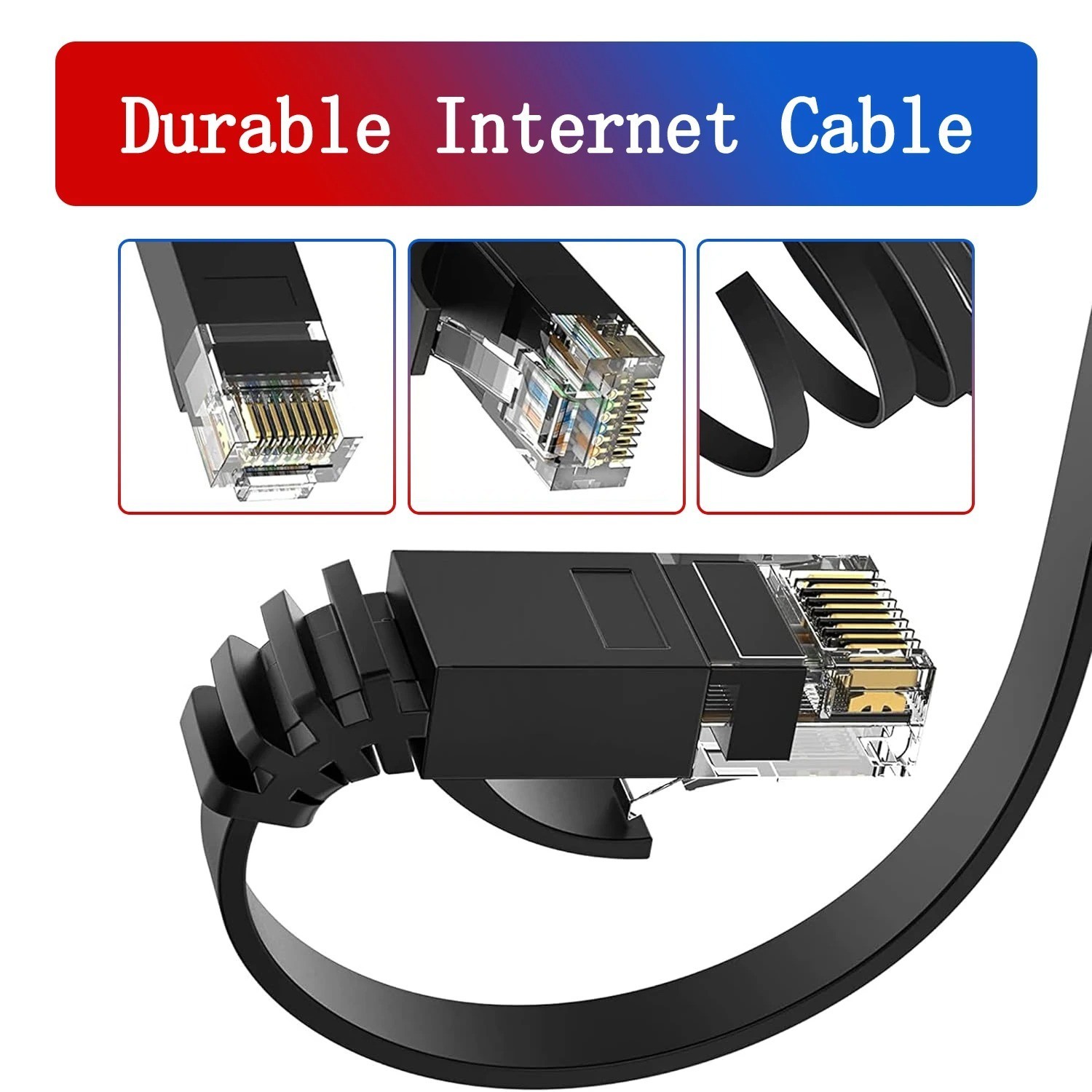 Ethernet Cable Cat6 Gigabit High Speed 1000Mbps RJ45 Shielded Network LAN Cord