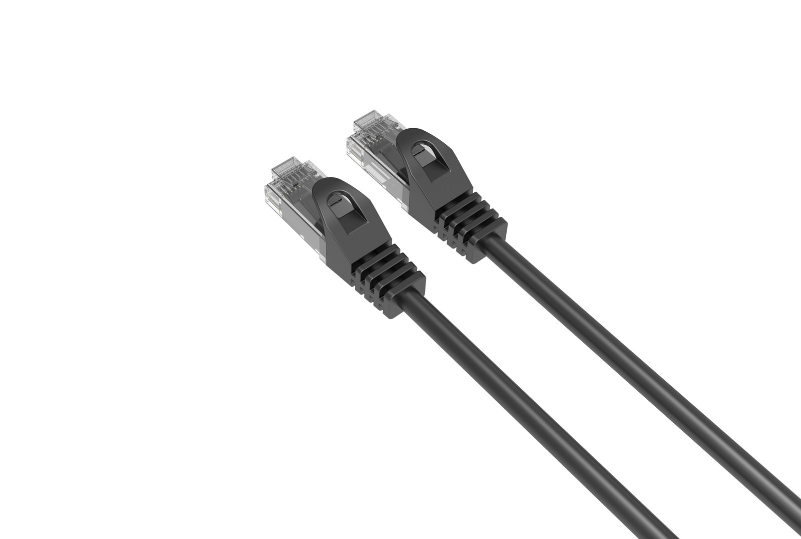 CAT6 Slim Ethernet Patch Cable Black 28AWG 1FT
