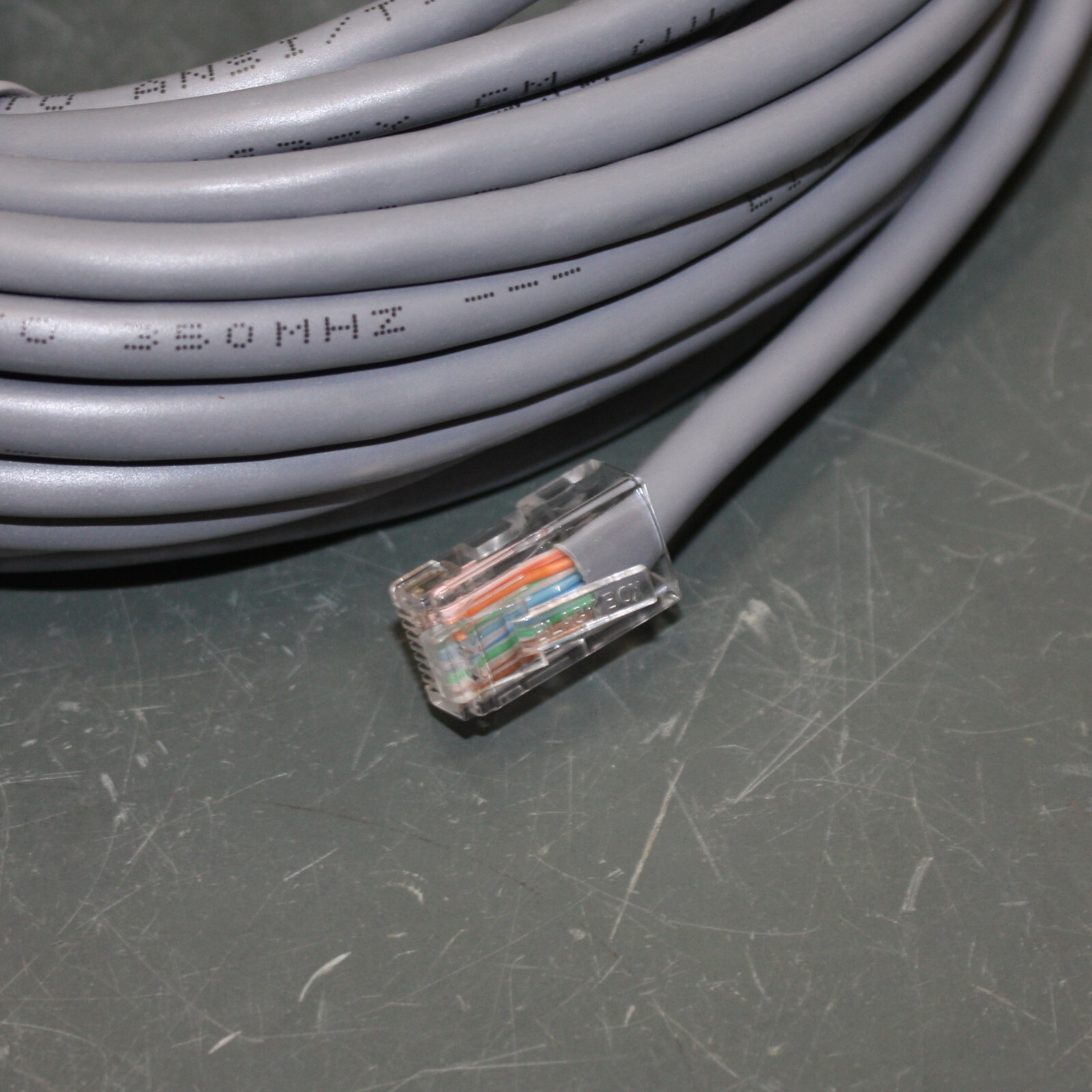 (10) Black Box CAT5e Premium Patch Cable, 30ft Ethernet Cord, Gray, 350 MHz
