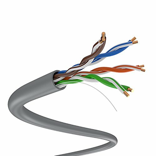 1000FT CAT5e UTP SOLID NETWORK ETHERNET CABLE 350MHz BULK WIRE 24AWG CAT5 GRAY