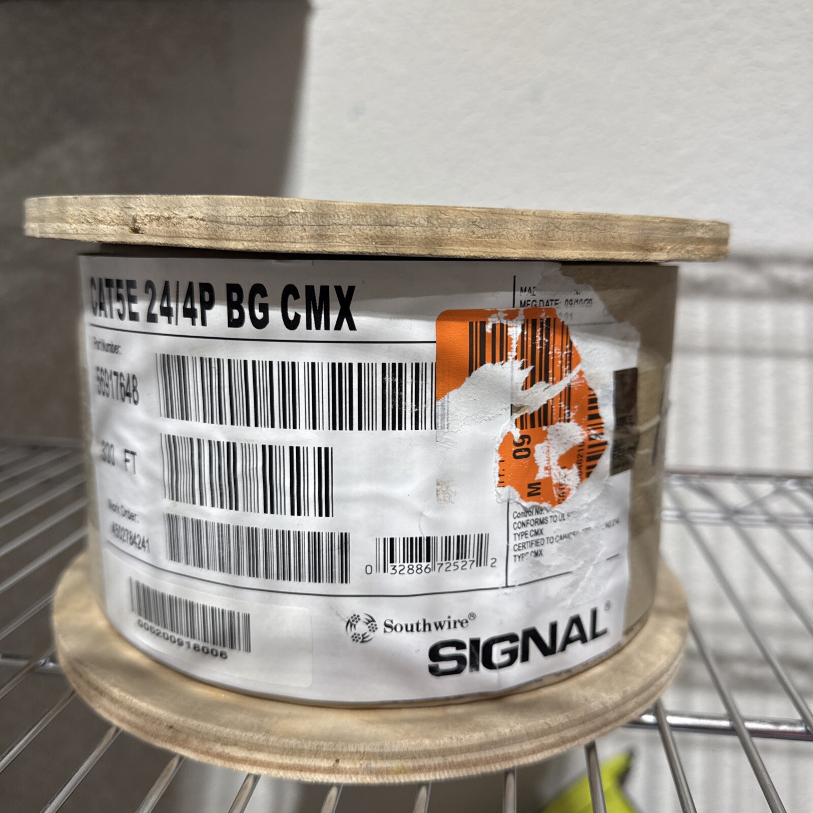 300 ft. Tan 24/4 Solid CU CAT5e CMR-CMX Indoor/Outdoor Data Cable