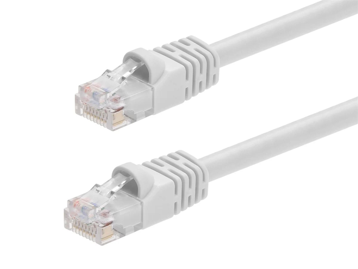 Cat6 Ethernet Patch Cable Network Internet Cord RJ45 Stranded UTP 24AWG 3′ White
