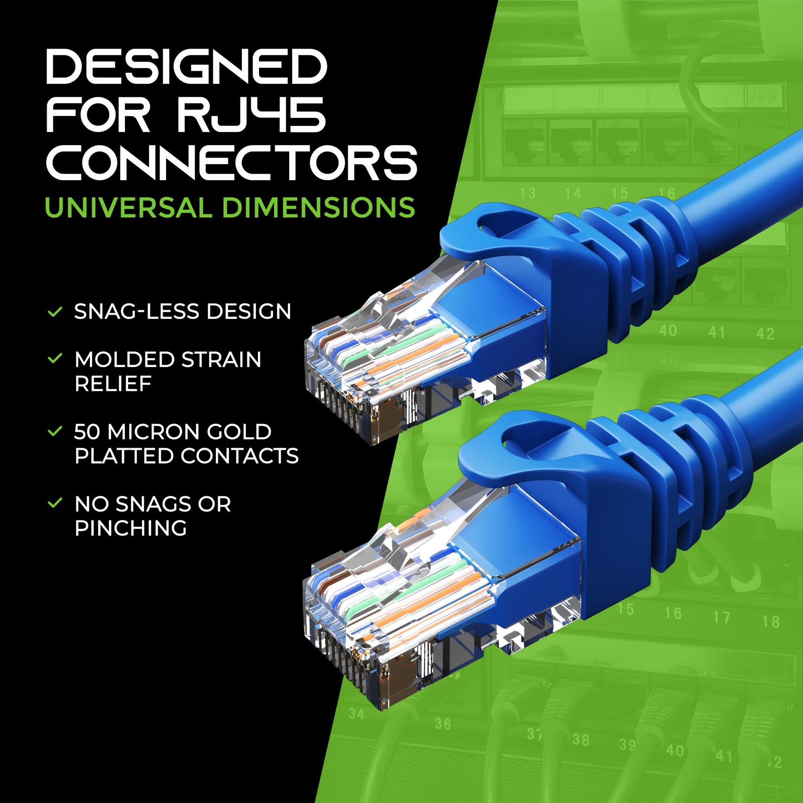 20-Pack Cat6 Patch Cable 7 Feet Cat 6 Ethernet Cable Snagless Flexible Soft T…
