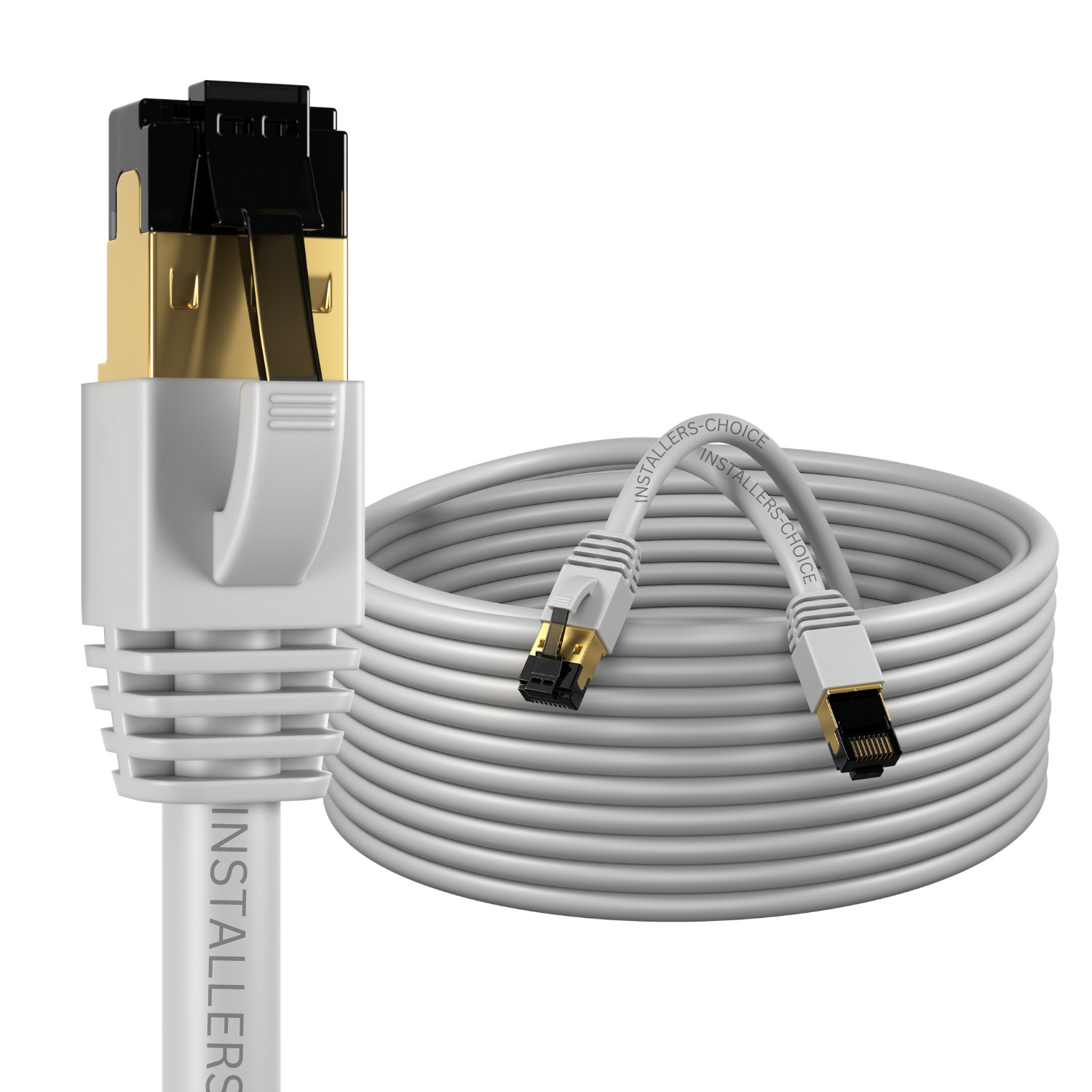 Cat8 Ethernet Cable RJ45 Shielded High Speed 40Gbps Internet Grey Copper Lot