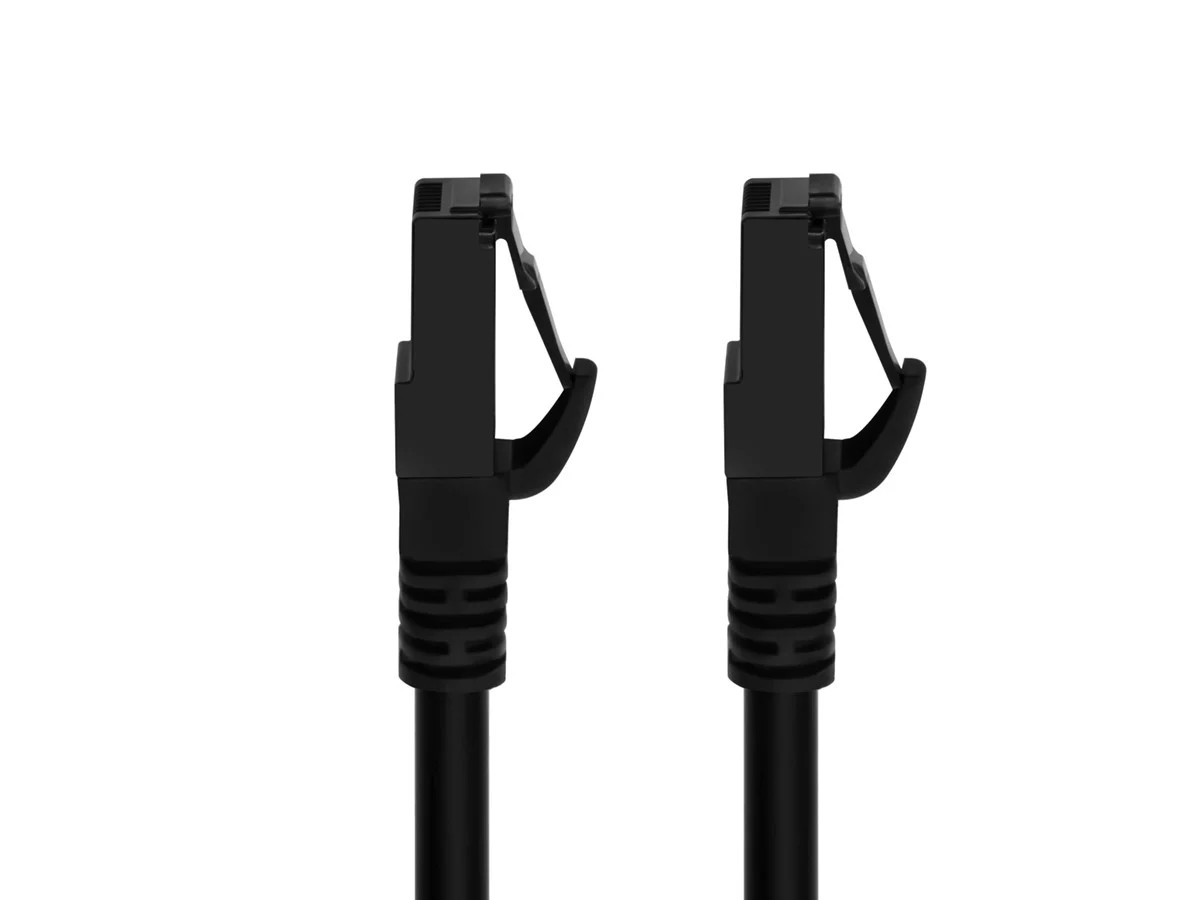 Monoprice Cat6A Flexible TPE Patch Cable 3 Feet Black UTP 24AWG 500MHz RJ45