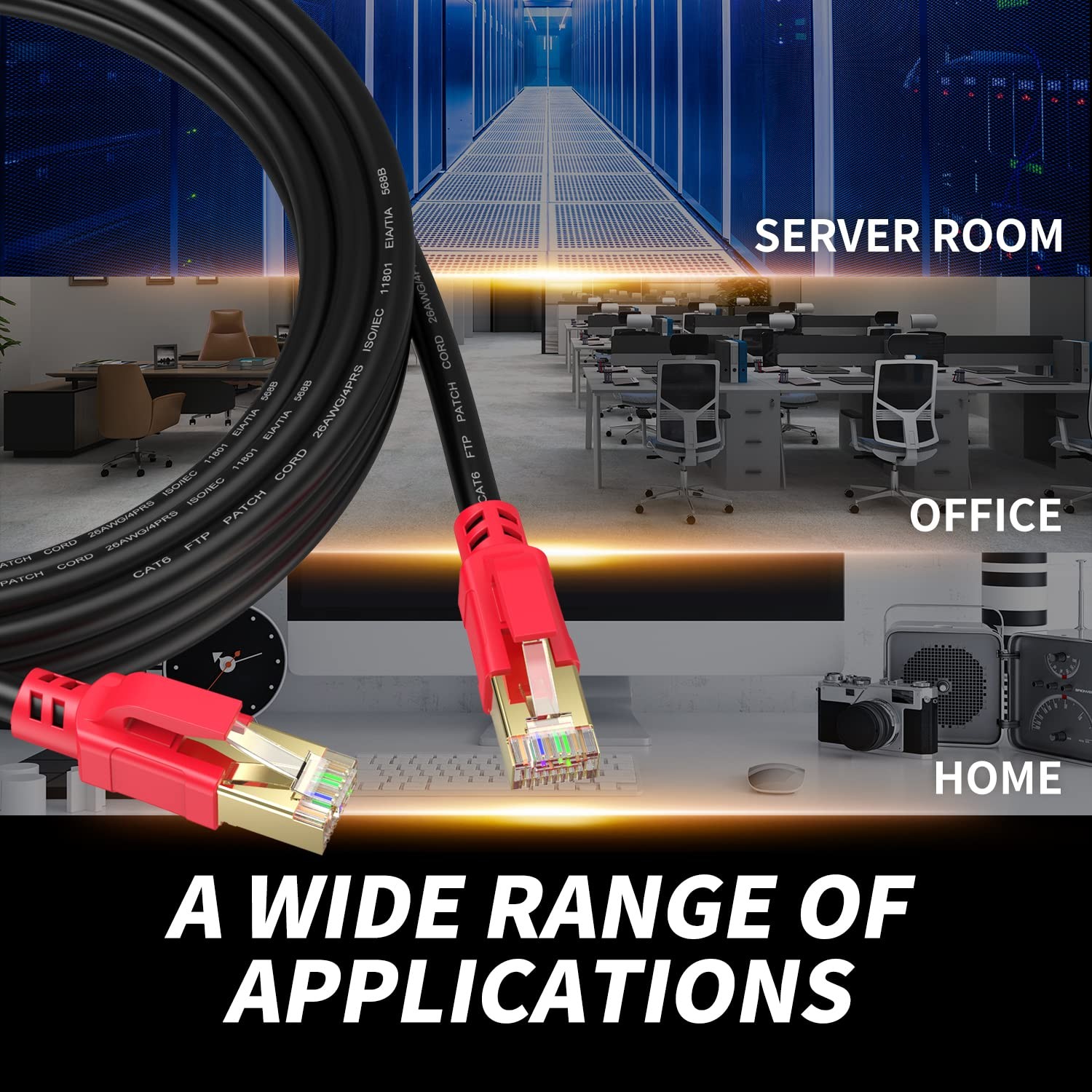 Ethernet Cable Cat6 200 FT, High Speed Outdoor Internet Wire,LAN/WAN Network …