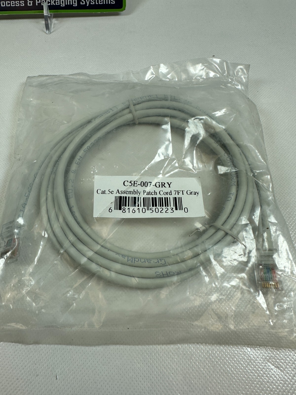 7 Foot Grey – Ethernet Network Cable – Cat5e Patch Cord – 7 Ft NEW FAST SHIP