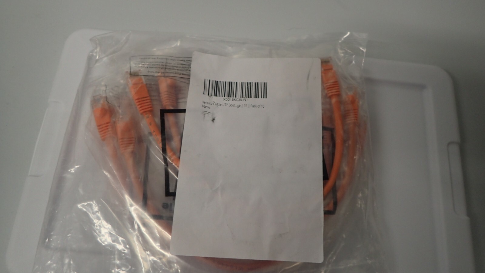 Kenuco Cat. 5E UTP Booted 350mhz Ethernet Cables 1ft (10-pack)