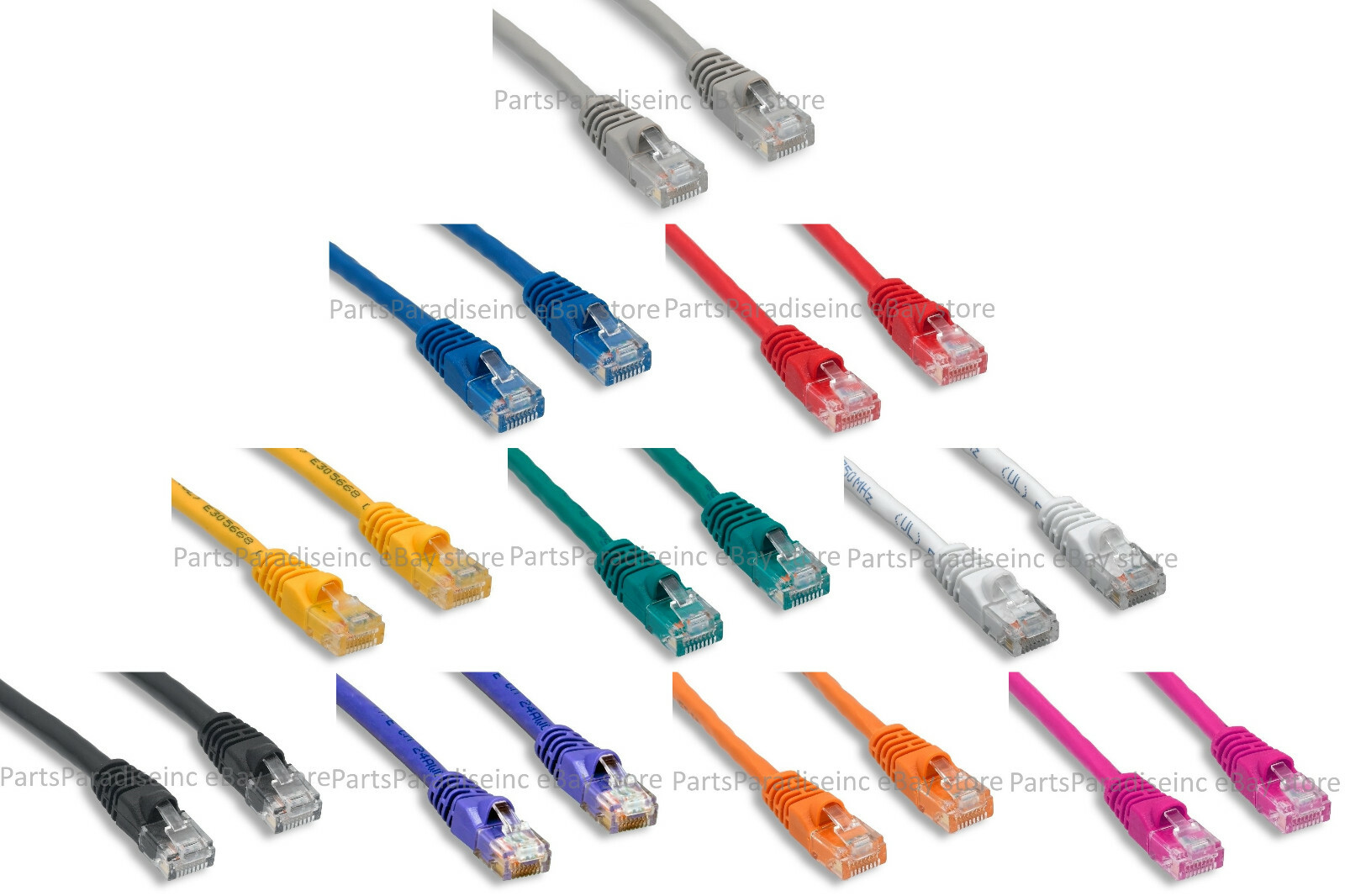 Lot Pack 1/5/10x Cat5e 350MHz patch cable 6in 1ft 2ft 3ft 4ft 5ft 6ft 7ft 10ft