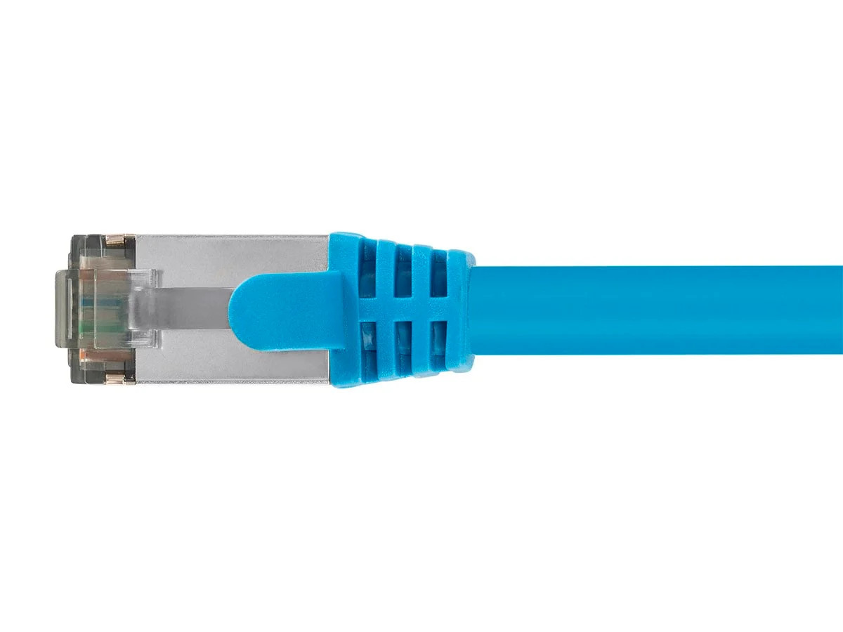Monoprice Cat8 26AWG S/FTP Ethernet Network Cable – 3 Feet – Blue, 2GHz, 40Gbps