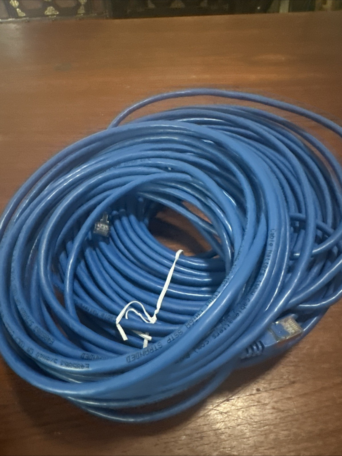 Cat 6a Shielded Ethernet Cable – 200FT Blue SSTP/SFTP Patch Cord 160012-BLU-200
