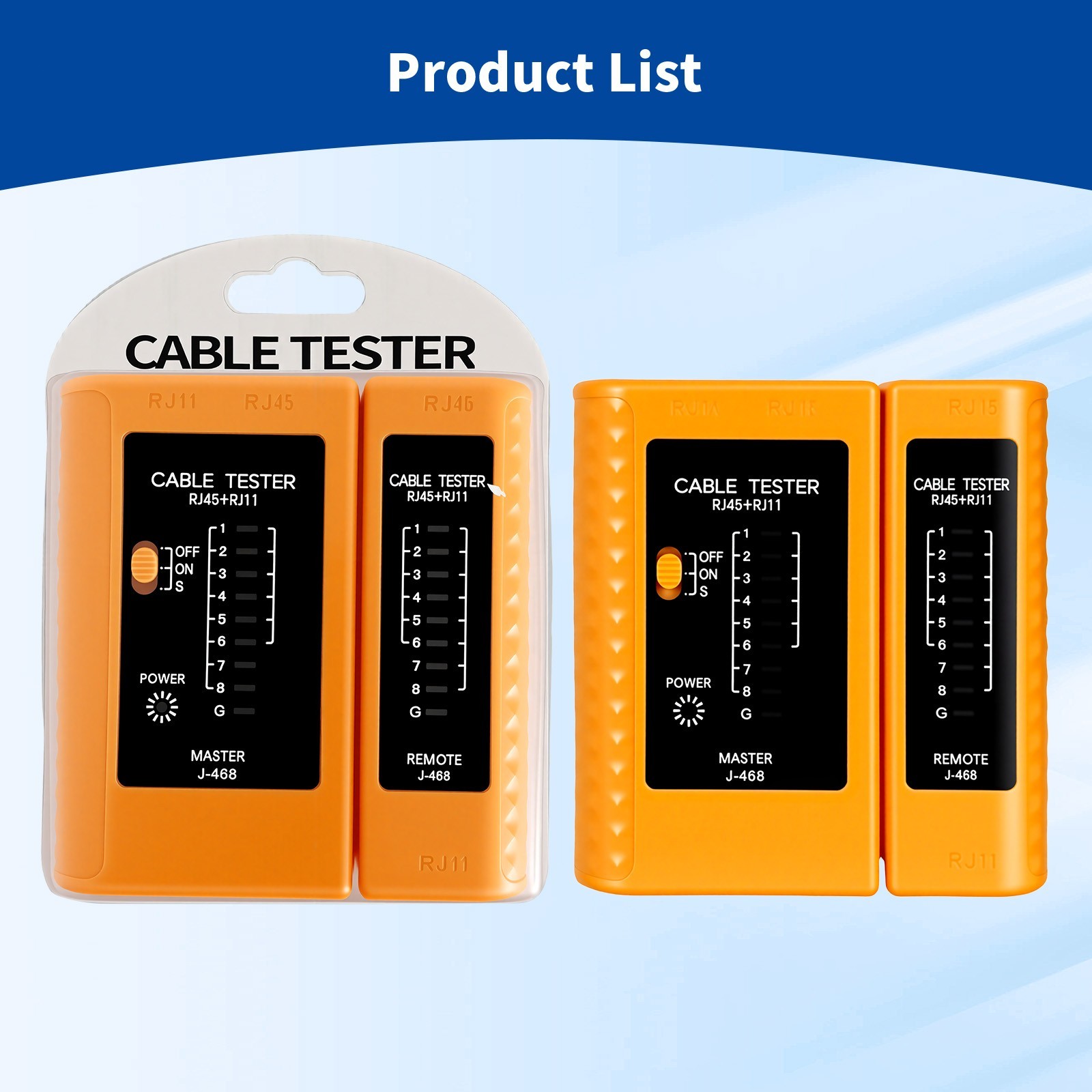 LAN Ethernet Cable Tester for RJ45 RJ11 Cat5e Cat6 Cat7 Networks