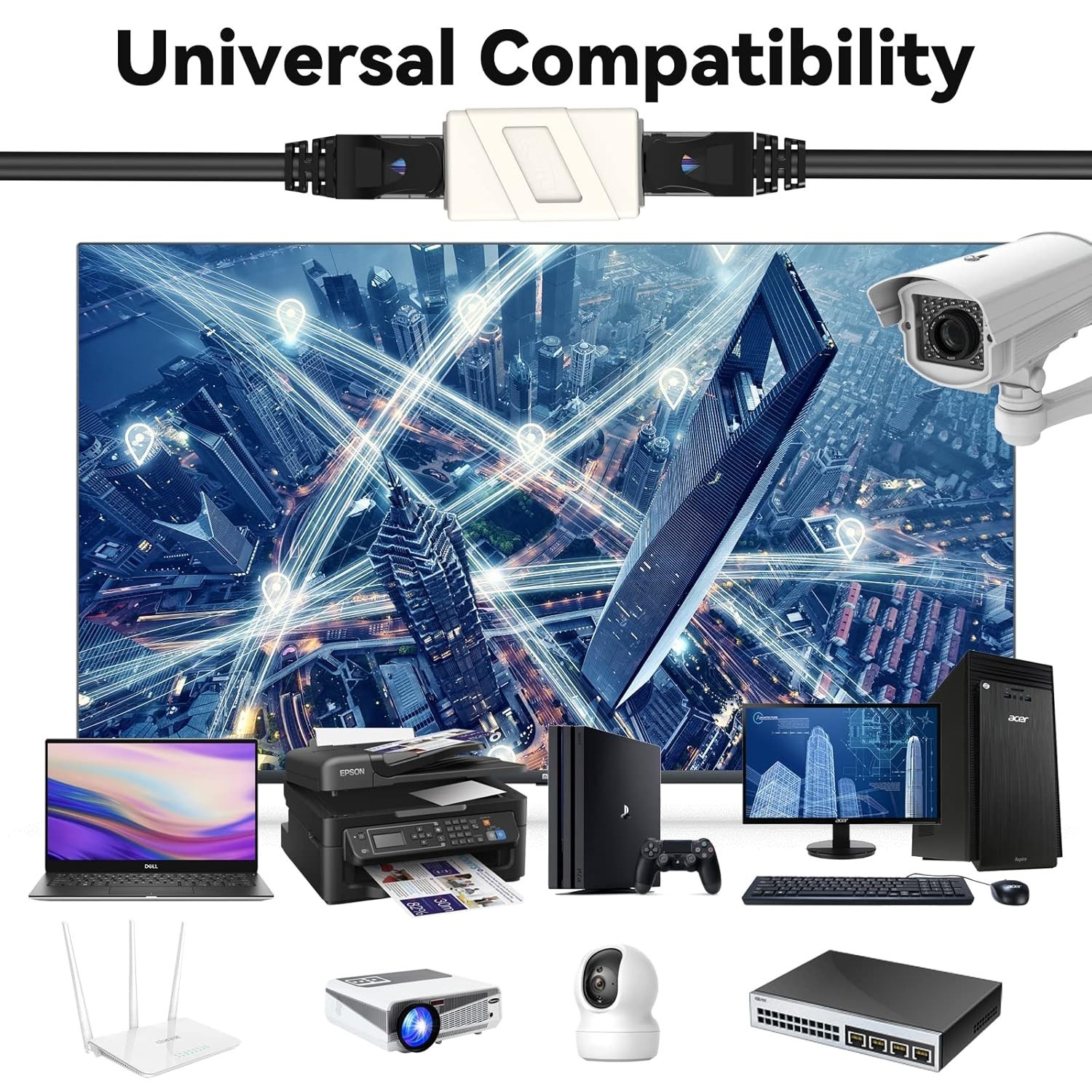 RJ45 Coupler 2-Pack: Female to Female Ethernet Adapters for Reliable Connections
