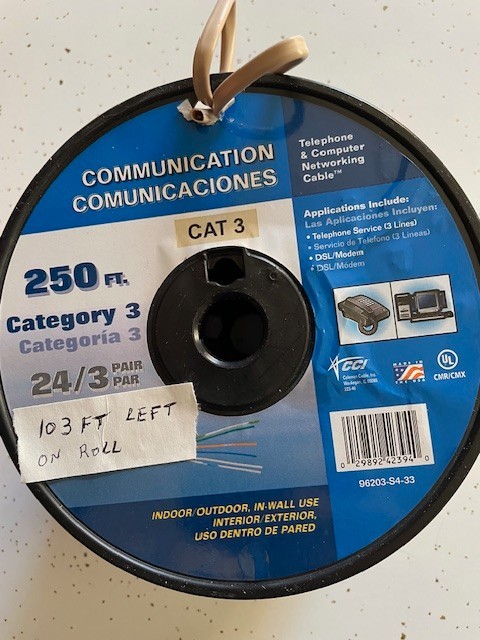 CAT #3 24/3Pair Beige 103 ft Communication Cable