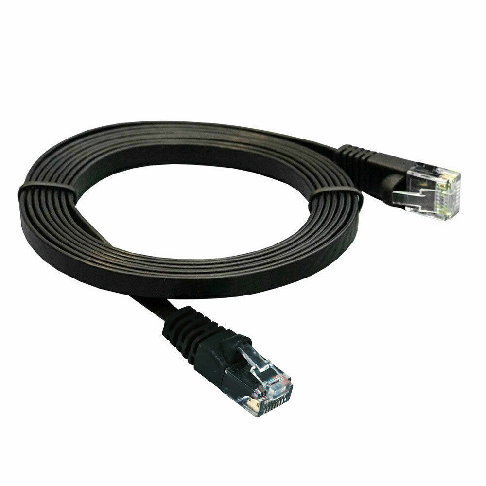 3FT Flat CAT6 RJ45 Ethernet Network LAN Cable UTP Patch Cord Modem Router US