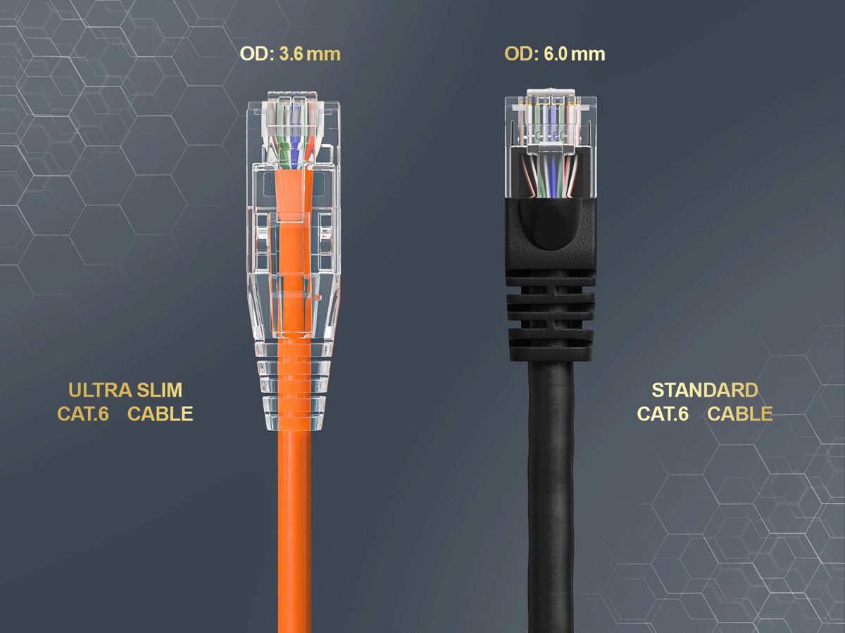 6ft Slim Cat6 28AWG UTP Ethernet Network Patch Cable Snagless, Orange