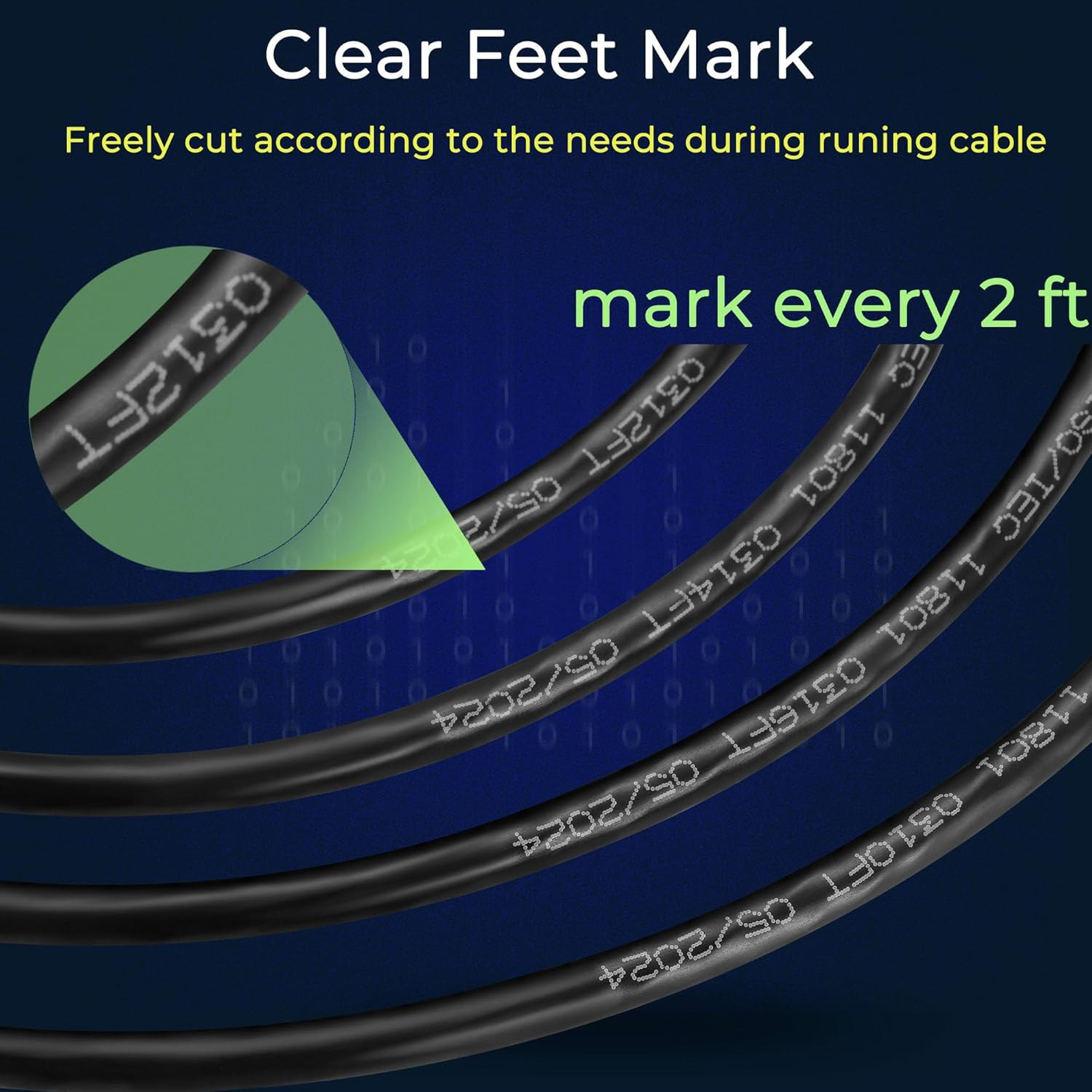 Rapink Cat6 Ethernet Cable 1000ft Cat6 ethernet Cable 23AWG Solid Bare Copper