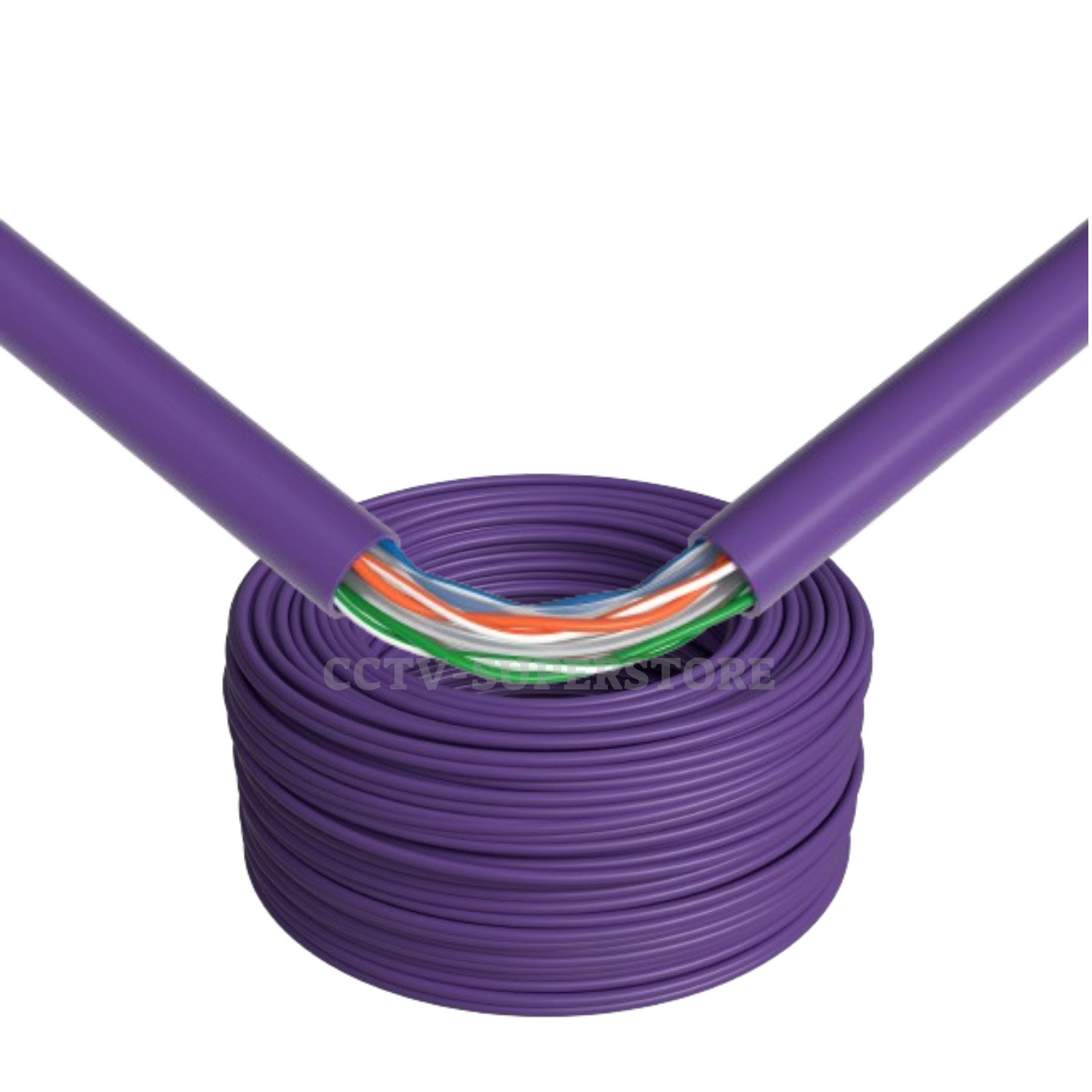 CAT6 1000FT Cable CCA UTP Unshielded Solid 23AWG Ethernet Network RJ45 Purple