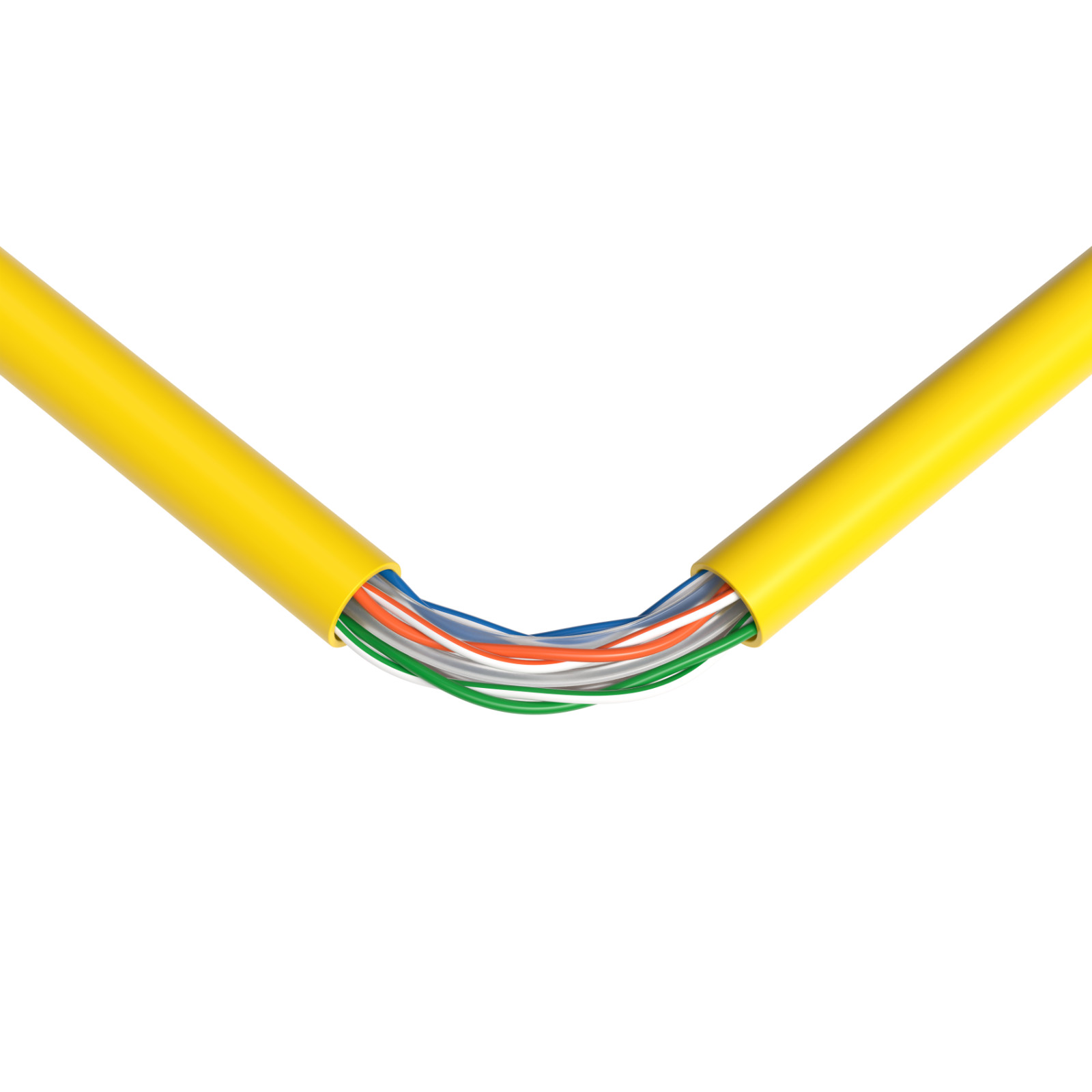 1000FT CAT6 ETL CMR Ethernet Cable 23AWG 550MHz Solid Copper Riser Wire Yellow