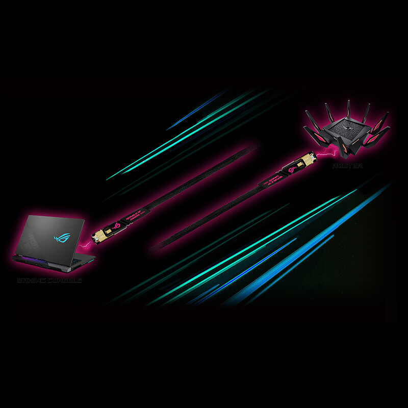 ASUS ROG Cat7 1.5M/3M Gaming LAN Network Cable Up To 600MHz 10GB Transfer Rates