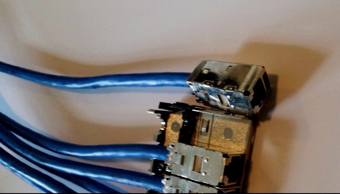 PANDUIT CAT 6A Network Shielded Jack Trunk Cable 40 FT Quicknet Cable Solution