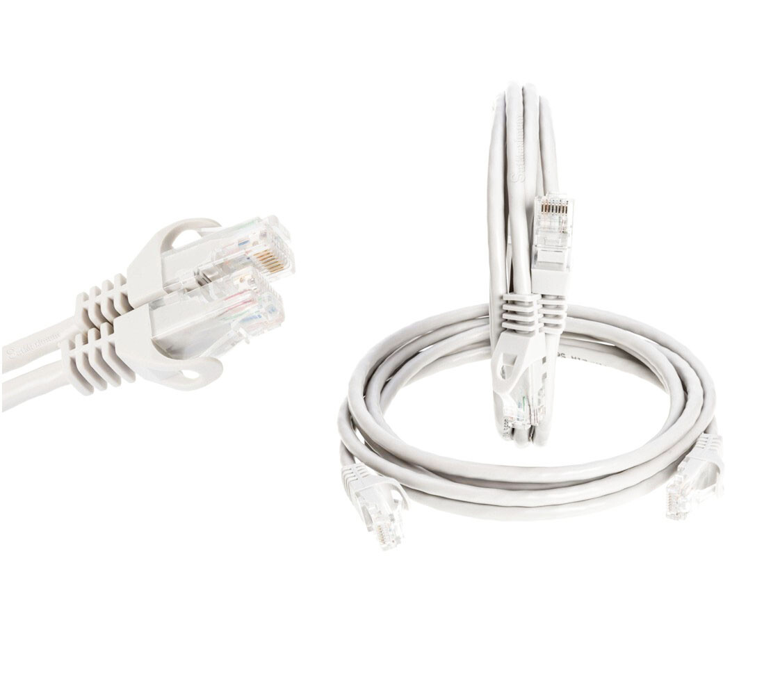 CAT6e/CAT6 Ethernet Patch Cable RJ-45 LAN Network Cord White 1.5FT – 20FT LOT