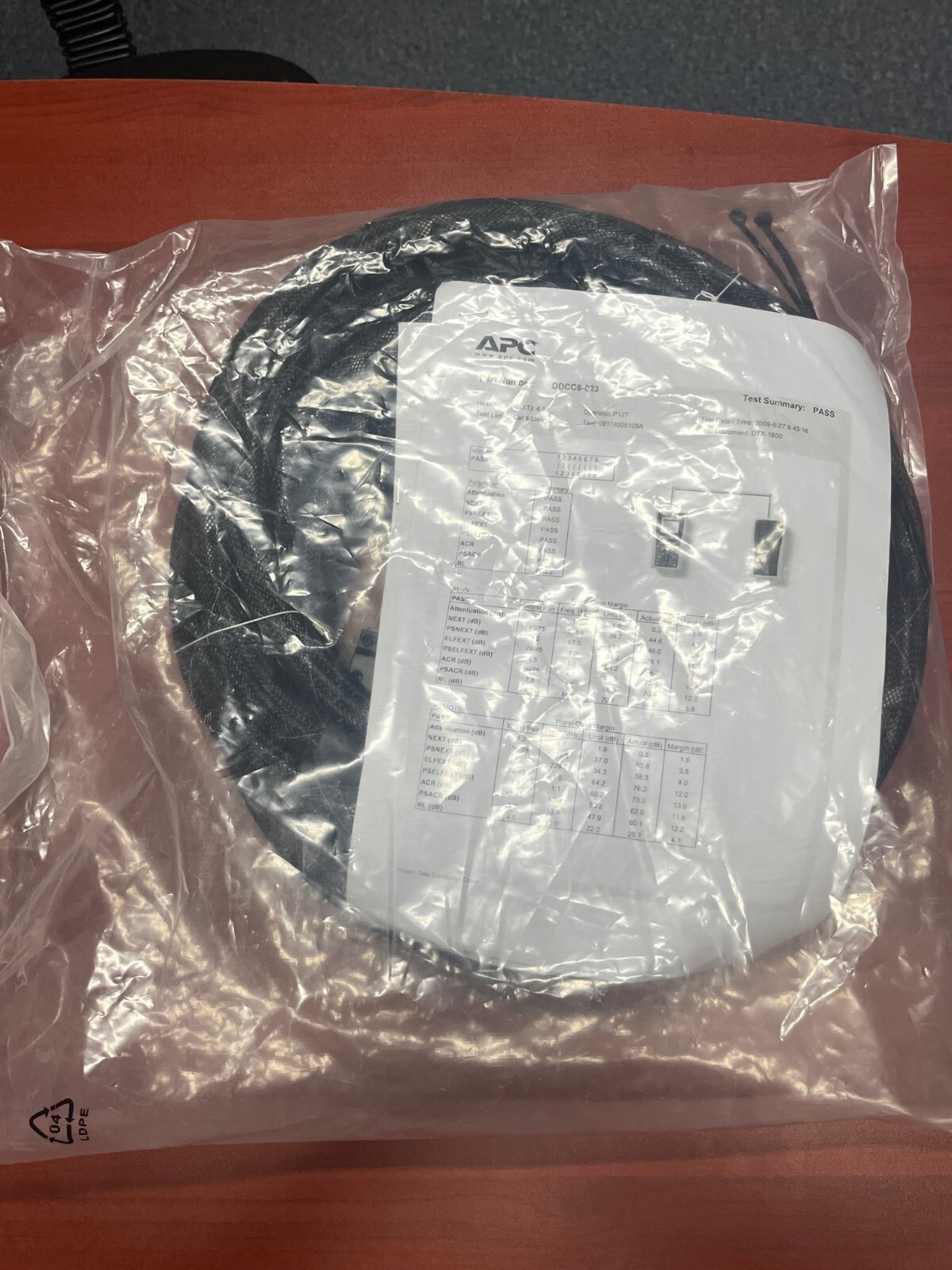 APC DDCC6-025 Data Distribution Cable CAT 6 UTP CMR Black 23.5 Ft DDCC6025 NEW
