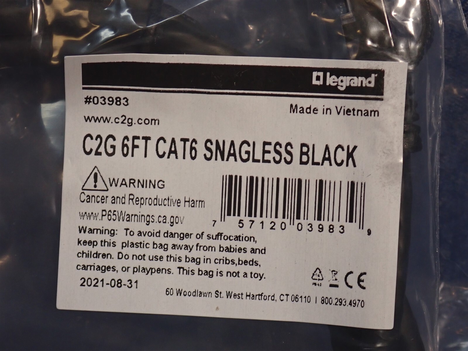 NEW C2G 03982 4ft Cat6 Snagless Unshielded UTP Ethernet Network Patch Cable BN42