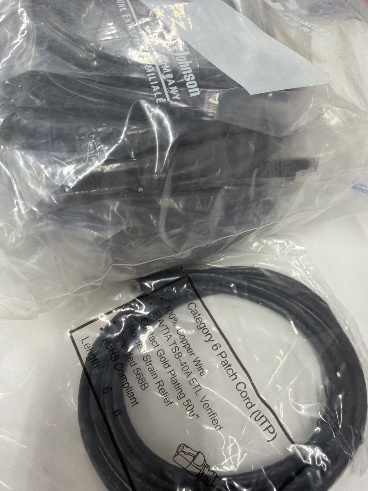 Lot of 16 Cat 6 Patch Cords (UTP) 6′ Stranded 568B EIA/TIA TSB-40A ETL Verified
