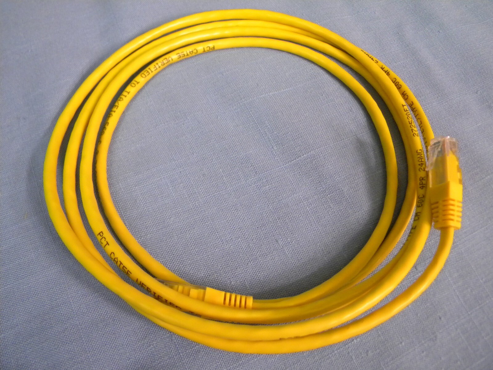 CAT5E UTP Patch Cord Cable 7 Foot Long Verified EIA/TIA Type CM 4 pair 24AWG New