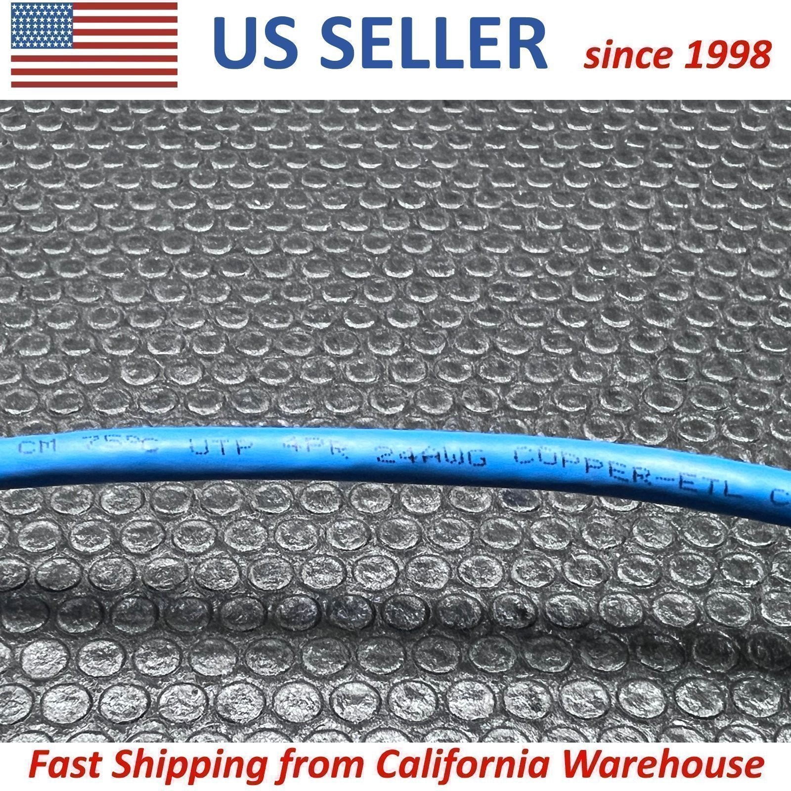 Lot of 5 Cat 6 UTP Ethernet Cable Booted 4 Pair 24 AWG Copper 1′ Feet 12″ Inch
