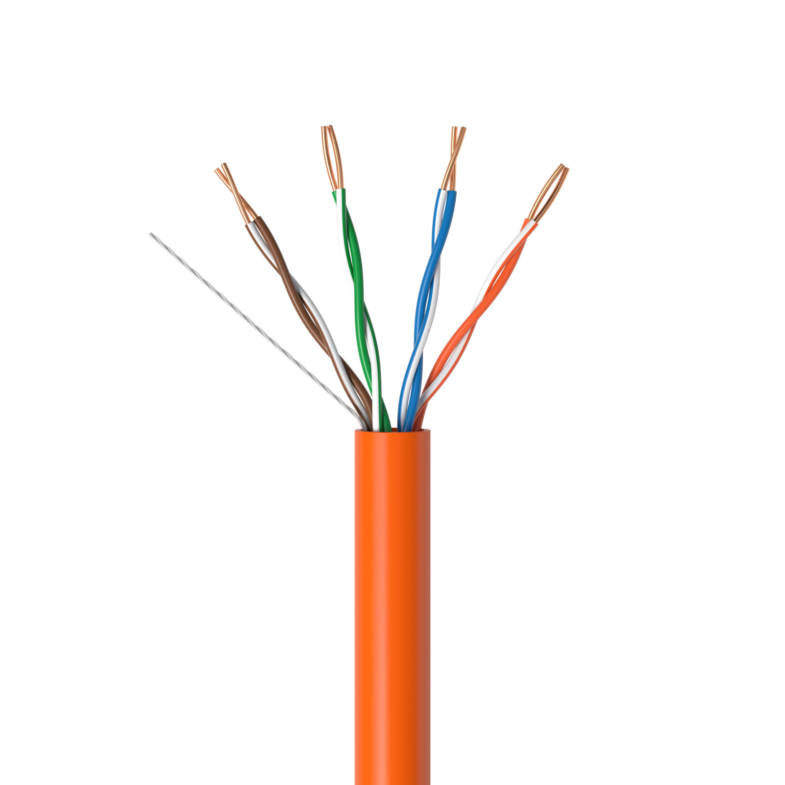 1000ft Cat5e Cable Ethernet Bulk Wire Solid Network CAT5 RJ45 Lan 24AWG ORANGE