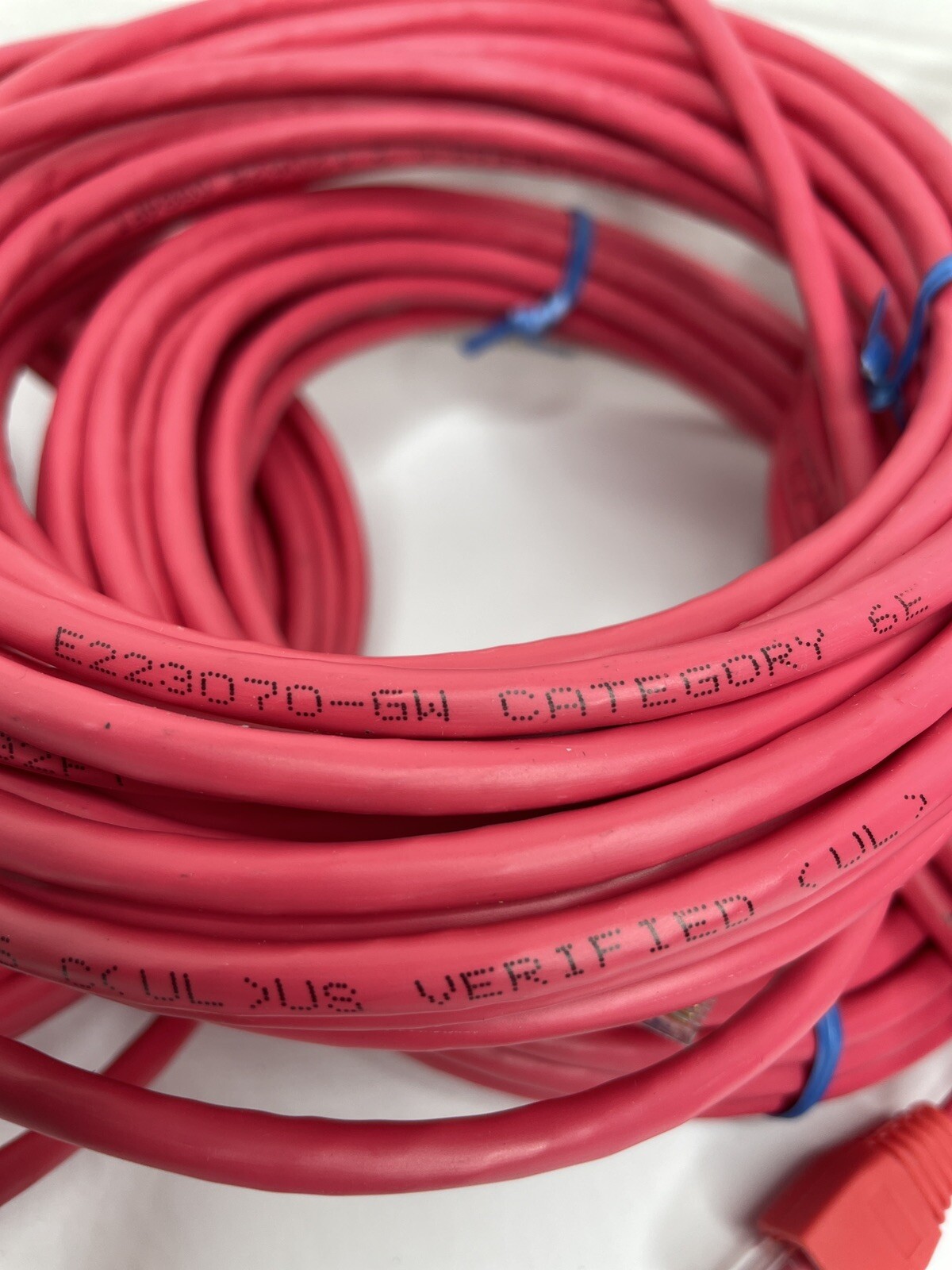 LOT OF 6 – 25FT CAT6E Patch Cord Cable 600mhz Ethernet Internet Network LAN RED