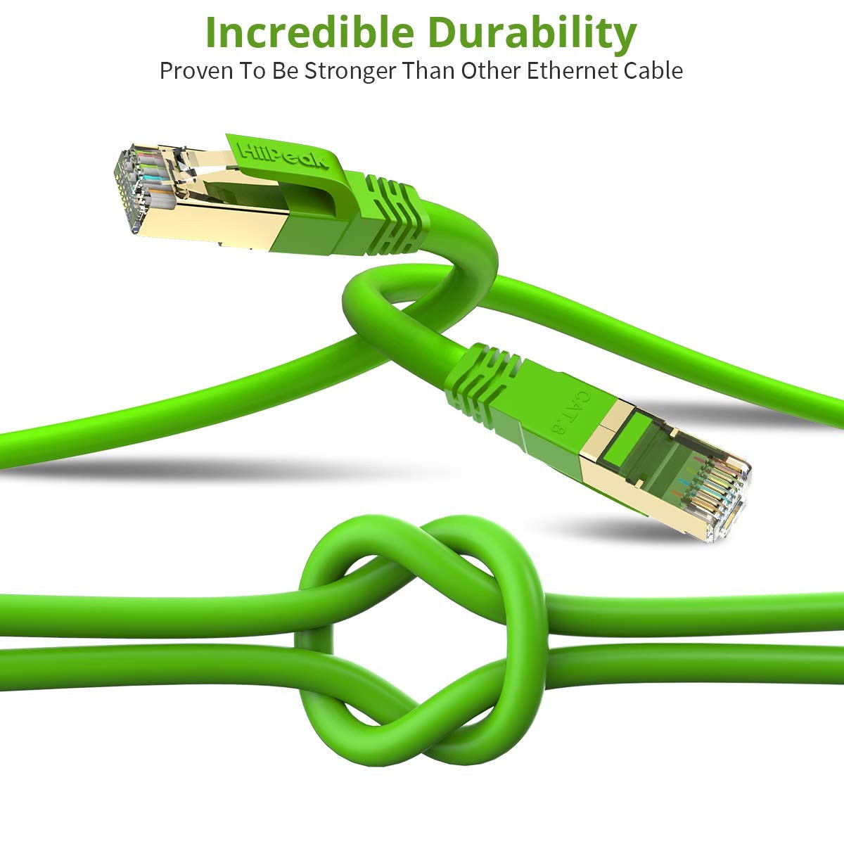 Cat8 Ethernet Cable, Indoor&Outdoor, Heavy Duty High Speed 26AWG Cat8 Network…