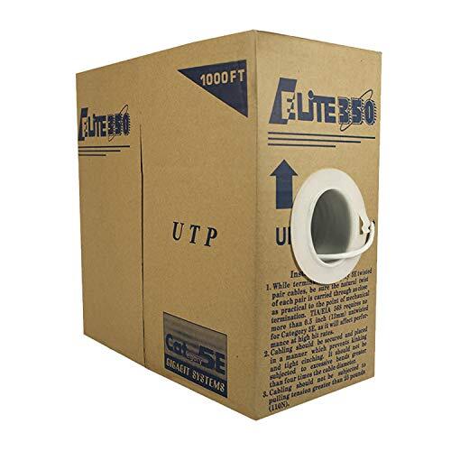 CAT5E Riser (CMR), 1000ft, UTP 24AWG, Solid Copper, 350MHz, UL Certified, White