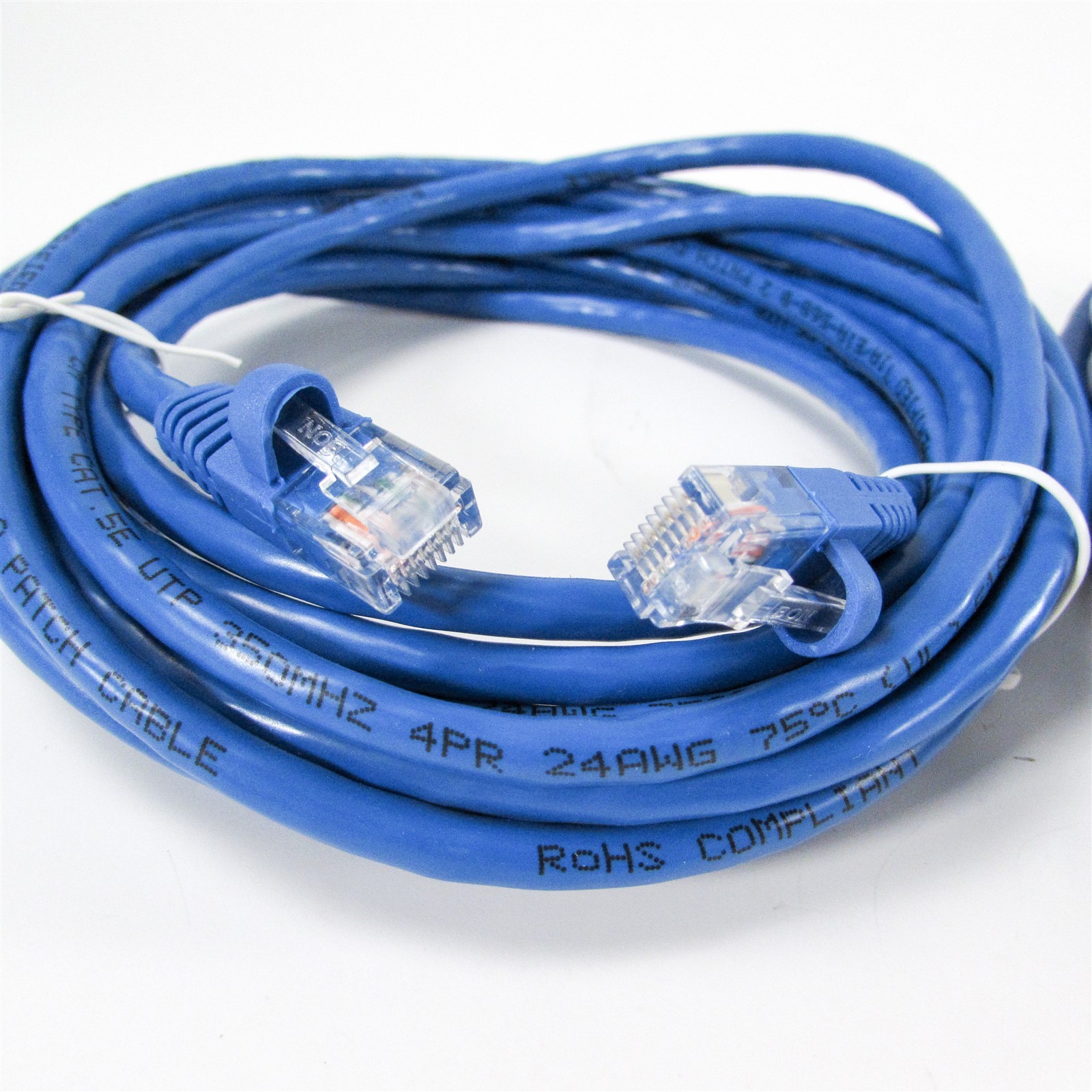 NEW – Lot of (5) Category 5e (Cat5e) Blue Ethernet Patch Cable (E188601) 14ft