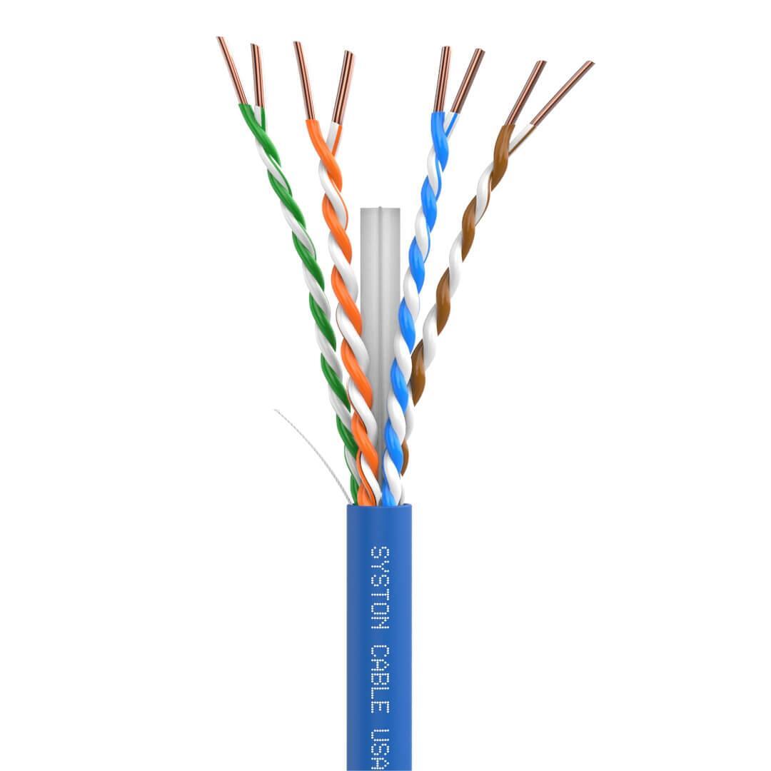 Syston Cat 6A+ Bulk Ethernet Cable 700MHz 23AWG 4pr UTP Solid Copper Riser Wire