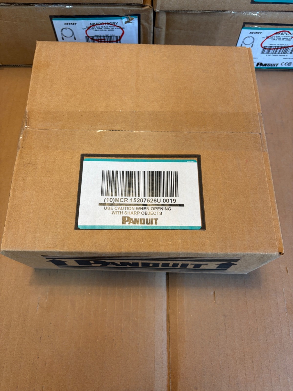 Lot of 5 10PC Panduit NetKey NK6PC10BUY GRY Cat 6 UTP RJ45 10′ Green Patch Cords