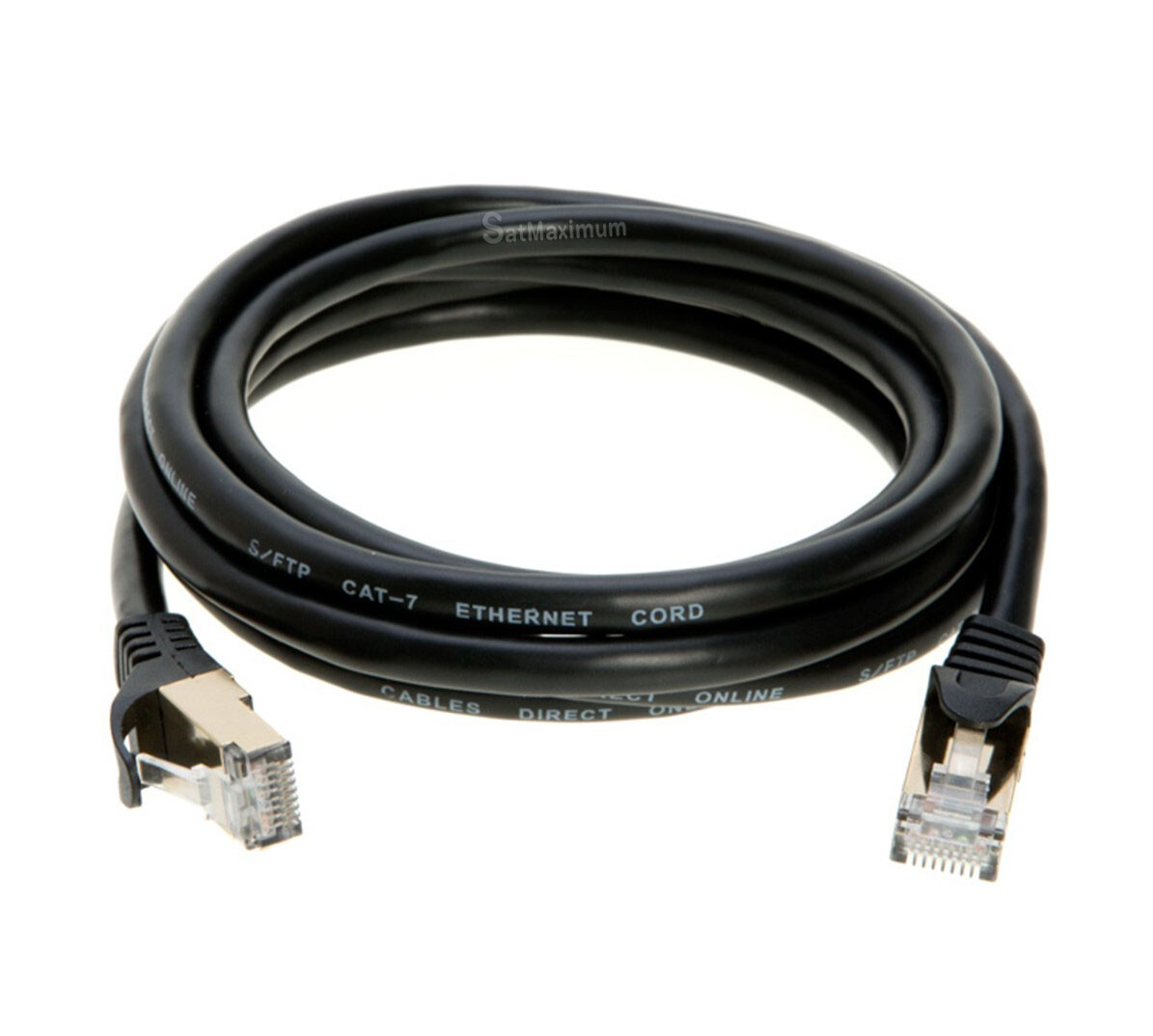 Cat7 Black S/FTP Pure Copper Ethernet Patch Cord LAN Network Cable 6ft- 20ft LOT