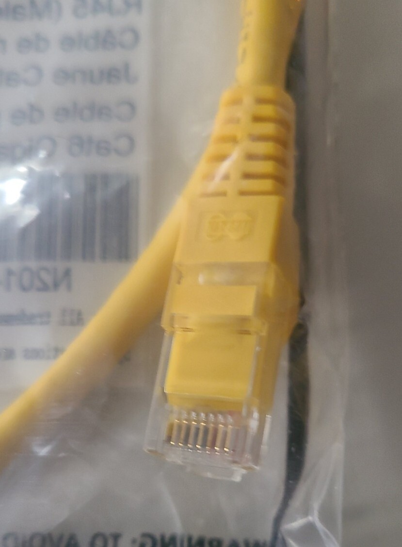 Tripp Lite 3FT RJ45 Male Cat6 Gigabit Snagless Molded Patch Cable – Yellow