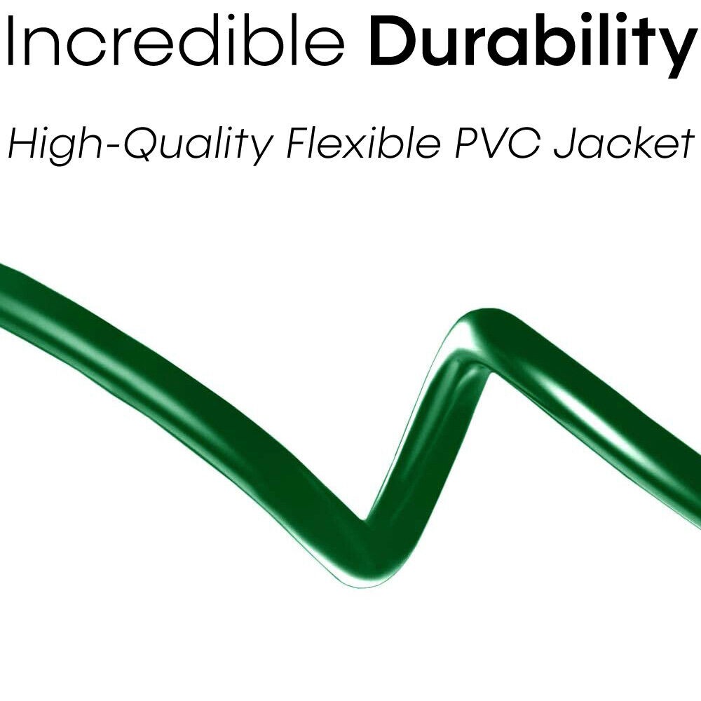 10 PACK Cat5e Cable Green Cat 5 Patch Cord Ethernet RJ45 Connectors LAN Wire