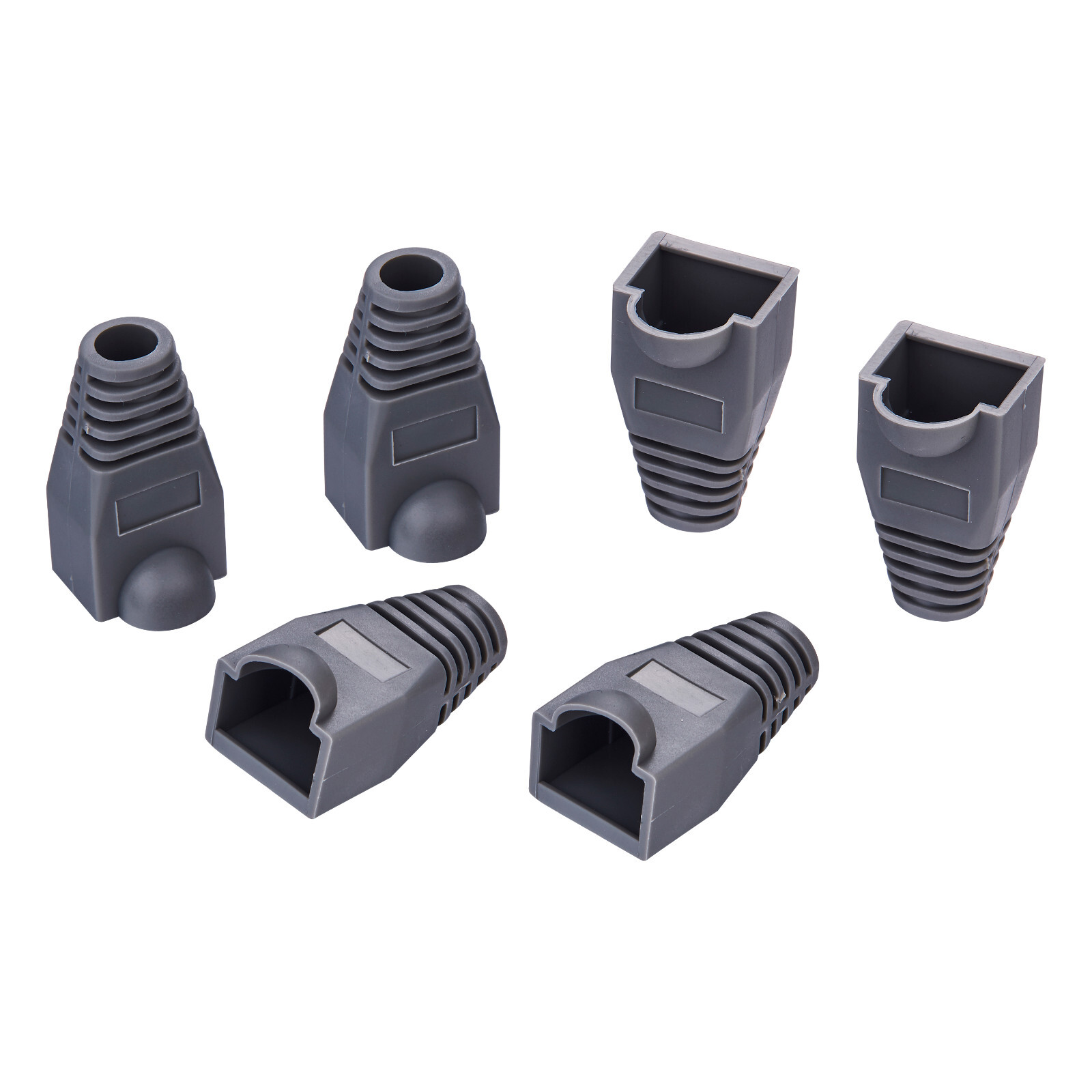 600 pcs Boot Cap Cover for RJ45 Network Connectors Cat5 Cat6 Cat5e Cable Gray