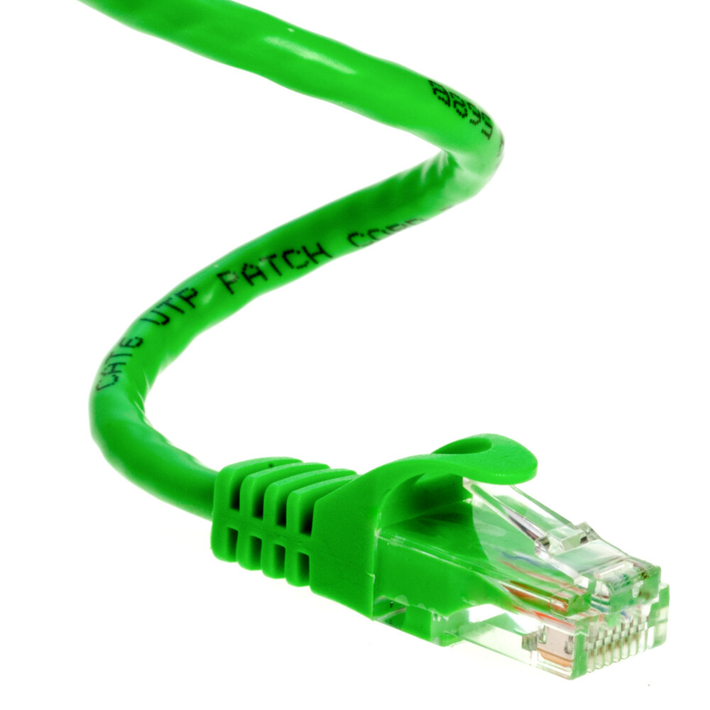 CAT6e / CAT6 Network Patch Cable RJ-45 Ethernet LAN Cable Green 50FT – 200FT LOT