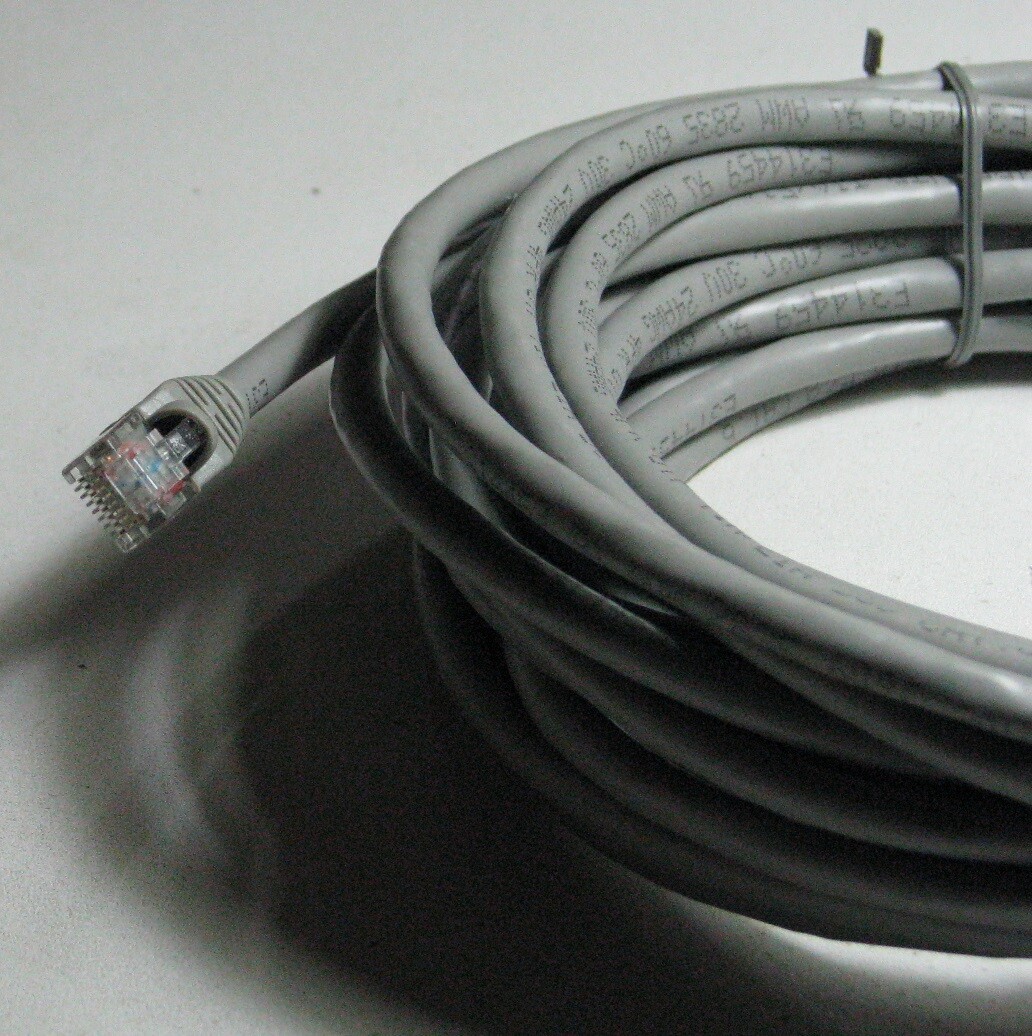 25 Ft GRAY CAT.6 CABLE E314459 RJ AWM 2835 60℃ 30V 24AWG 4PR UTP TIA/EIA 568