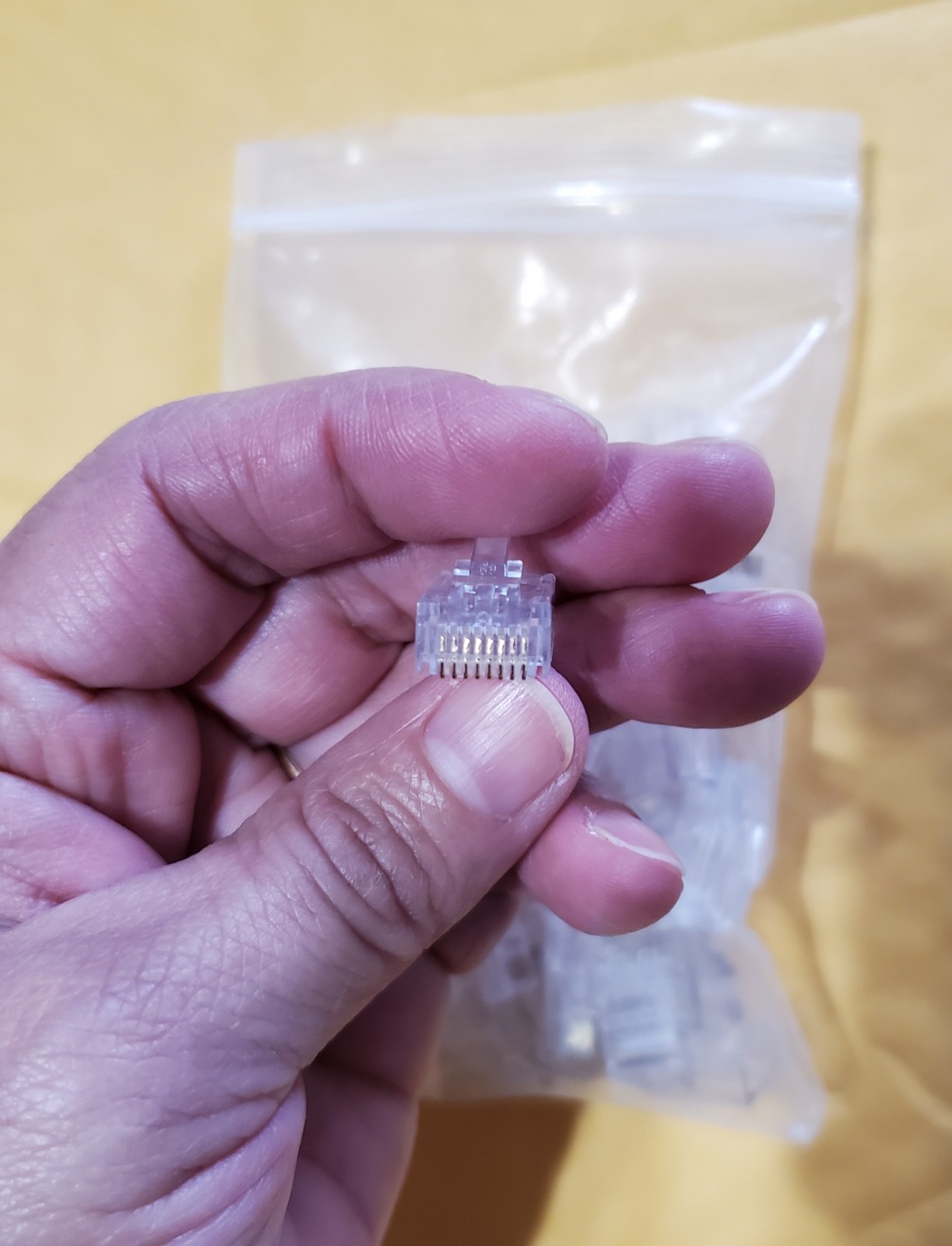 140 Pcs Pack Gold Plated RJ45 Connector Network Modular Plugs