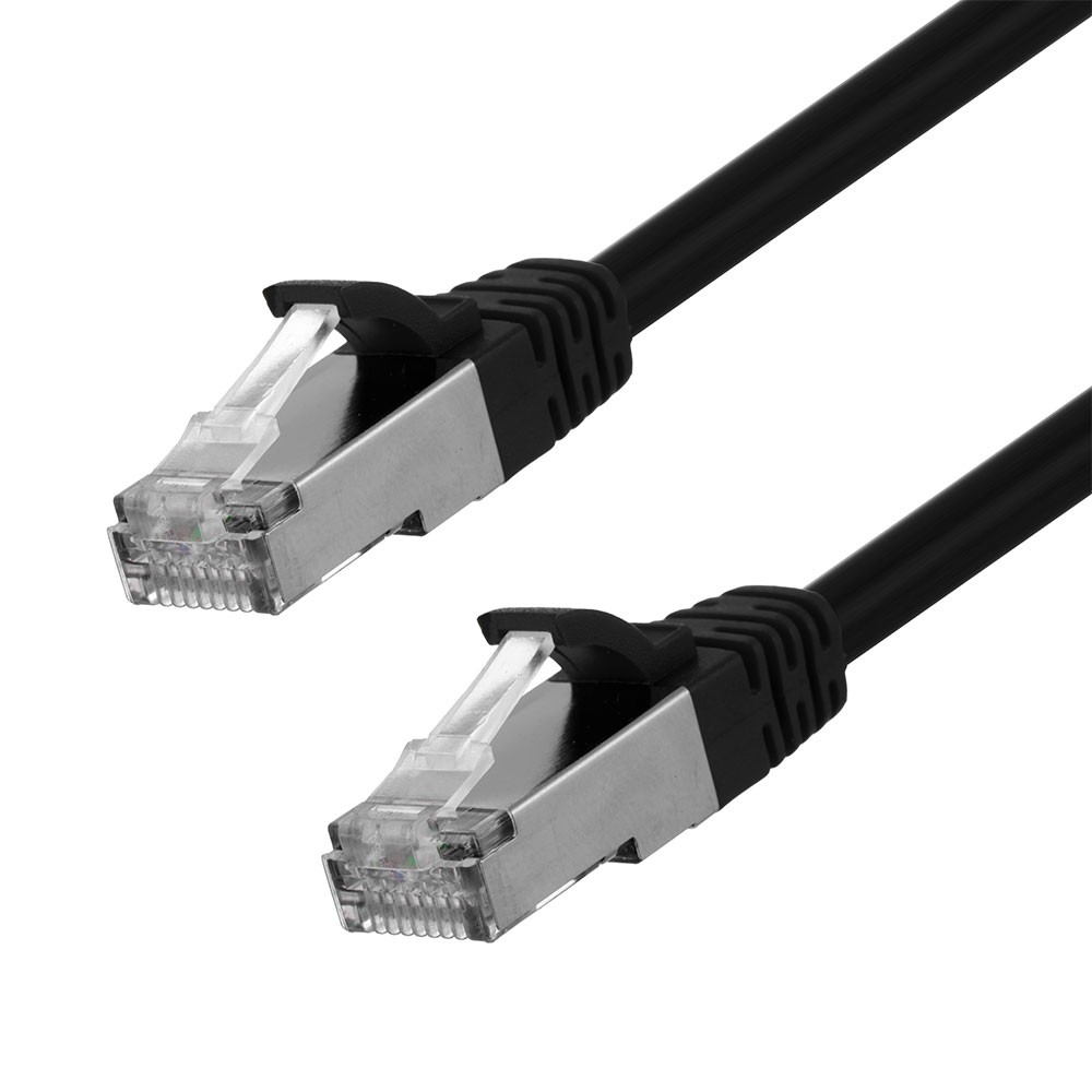 Ethernet Patch Cable CAT6, F/UTP, 26AWG, 0.5 Ft , 5 pack, Black