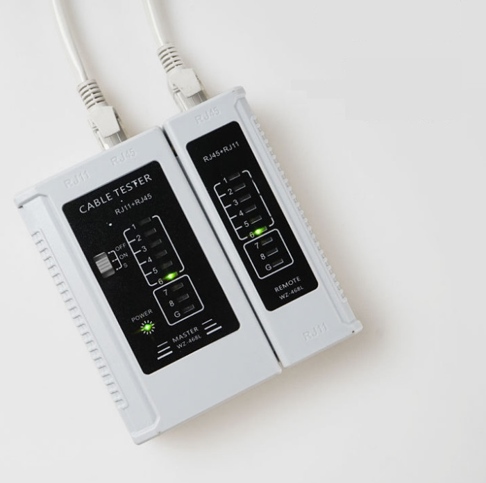 2pcs RJ45 RJ11 network telephone line tester line checker computer cable tester