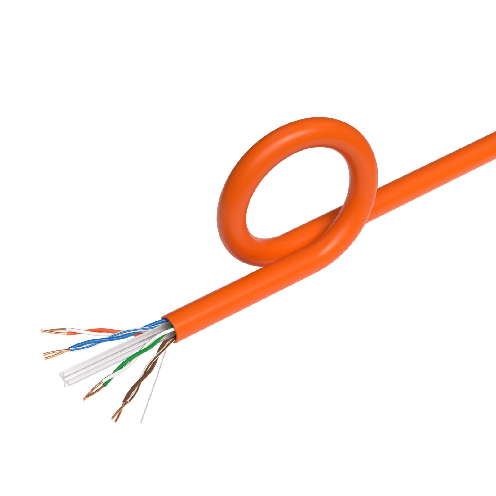 1000FT CAT6 Orange 23AWG Solid UTP LAN Ethernet Cable RJ45 Network Bulk Wire